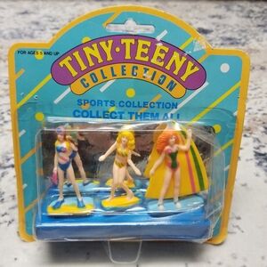 Vintage Tiny Teeny Sports Collection Mini Lady Figures